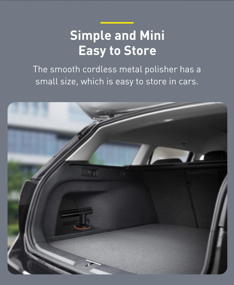 Wireless rechargeable car polishing tool for detailing and waxing