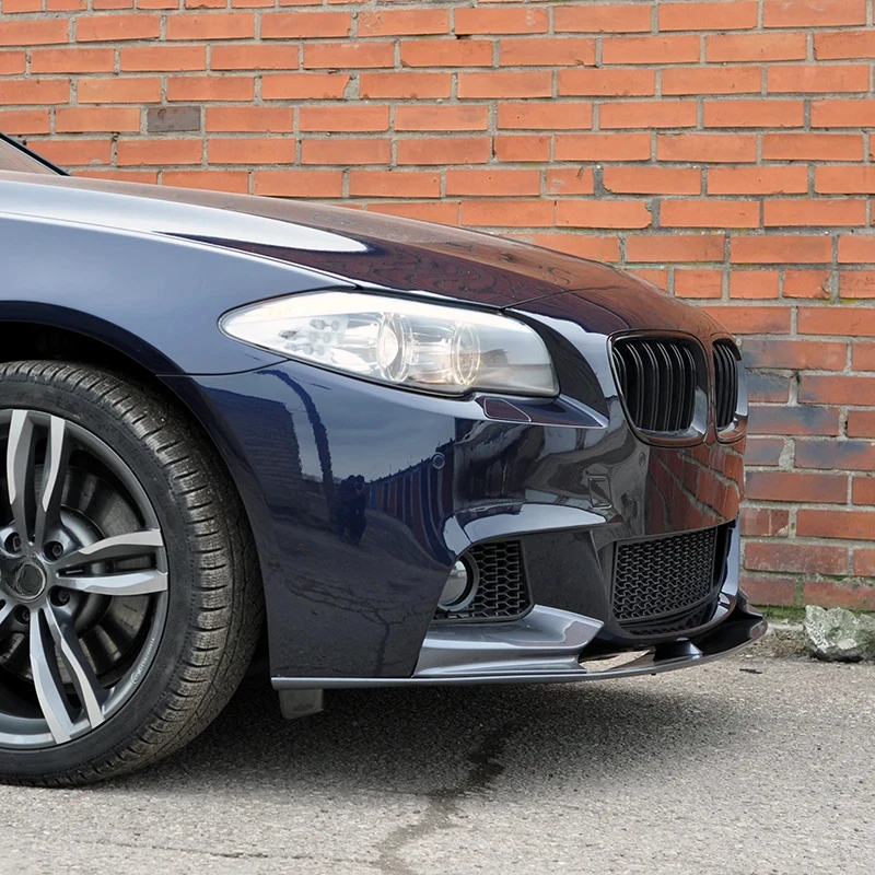 5 Series F10/F11 - Gloss Black / Carbon Look Front Bumper Lip Spoiler | 2010-2016