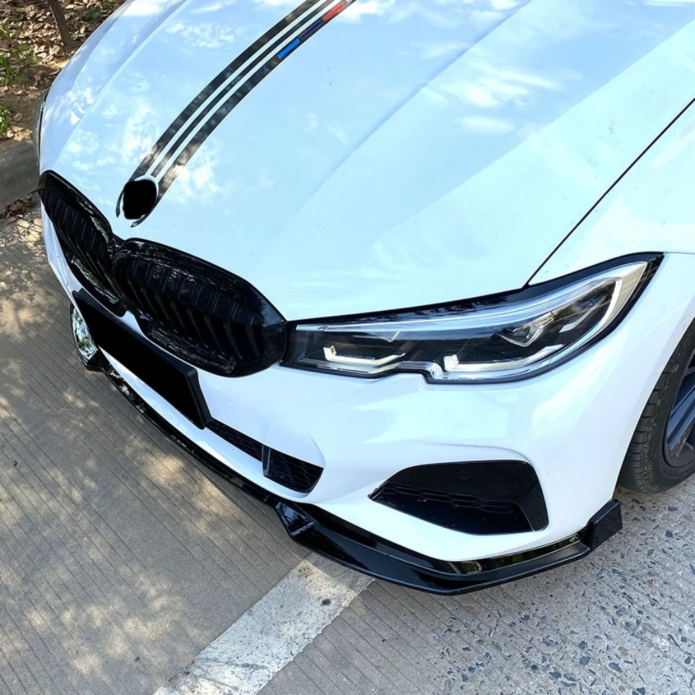 3 Series G20/G21 - Gloss Black Front Bumper Lip Spoiler | 2019-2022
