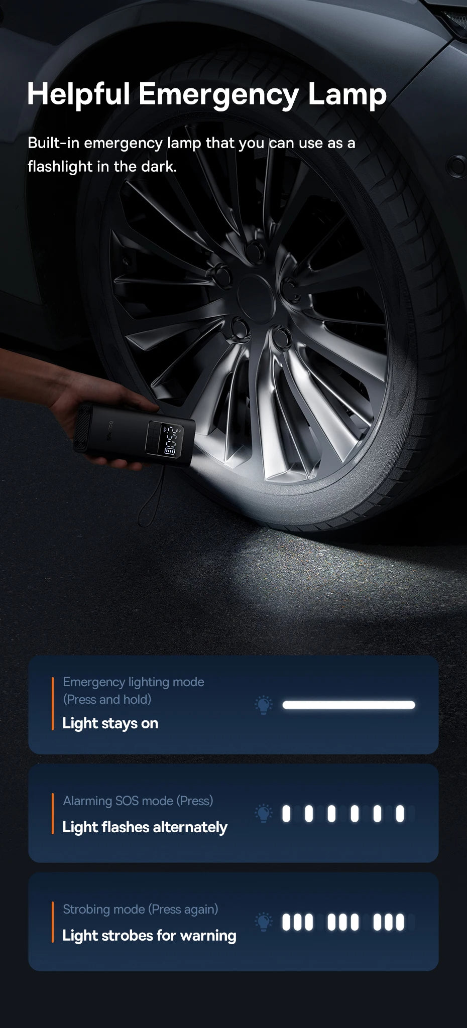 Smart Digital Portable Tyre Inflator – Cordless Air Pump for Car, Bike & More