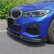 3 Series G20/G21 - Gloss Black / Carbon Look Front Bumper Lip Spoiler Kit | 2019-2022