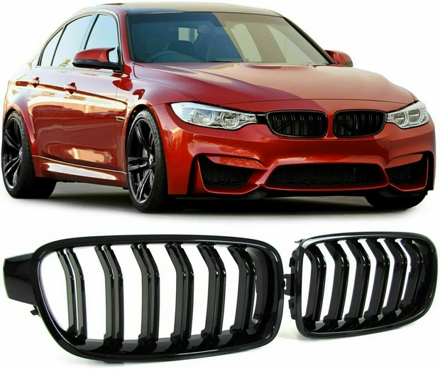 3 Series F30/F31 - Gloss Black Front Kidney Grille | 2012-2019
