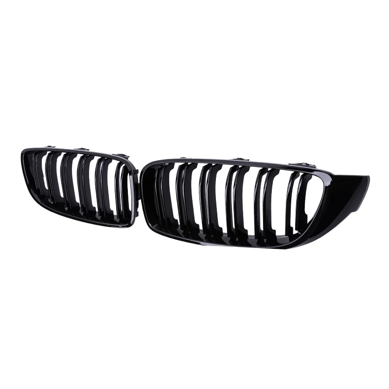 4 Series F32/F33/F36 - Gloss Black Front Double-Slat Kidney Grille | 2014-2018