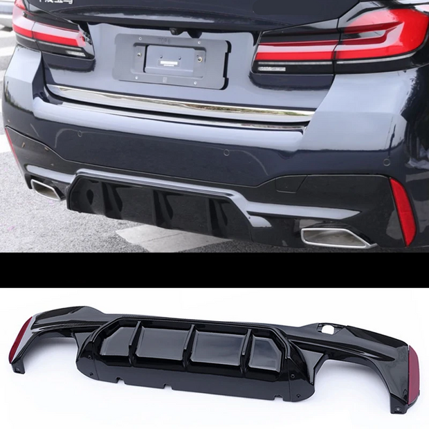 5 Series G30/G31 - Gloss Black/Carbon Look Rear Diffuser | 2017–2023