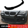 5 Series E60/E61 - Gloss Black / Carbon Look Front Bumper Lip Spoiler | 2005-2010