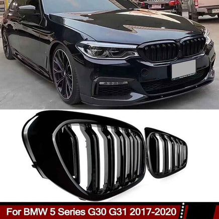 Front Double-Slat Kidney Grille – Gloss or Matte Black | Fits 5 Series, M5 (G30/G31/F90 2017–2019)