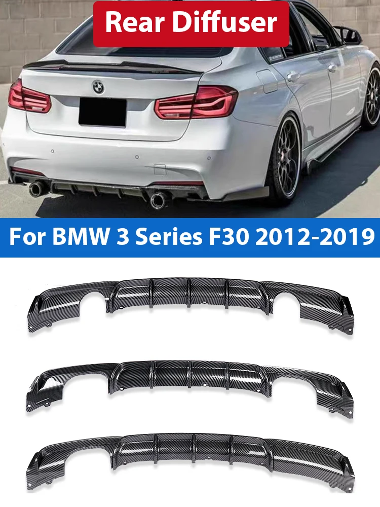3 Series F30/F31 - Gloss Black Rear Bumper Diffuser | 2013-2019