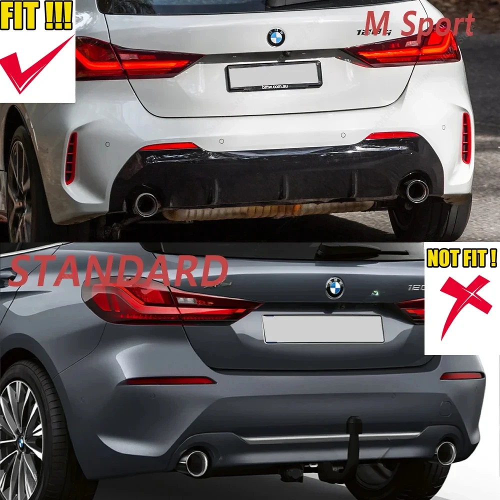 1 Series F40 - Gloss Black Rear Bumper Diffuser | 2019-2025