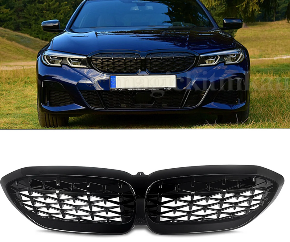 3 Series G20/G21 - Gloss Black Front Kidney Grille | 2019-2025