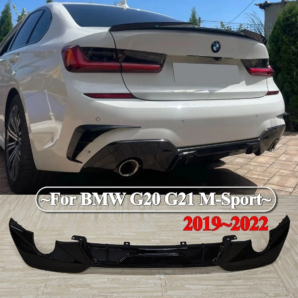 3 Series G20/G21 - Gloss Black Rear Bumper Diffuser | 2019-2022