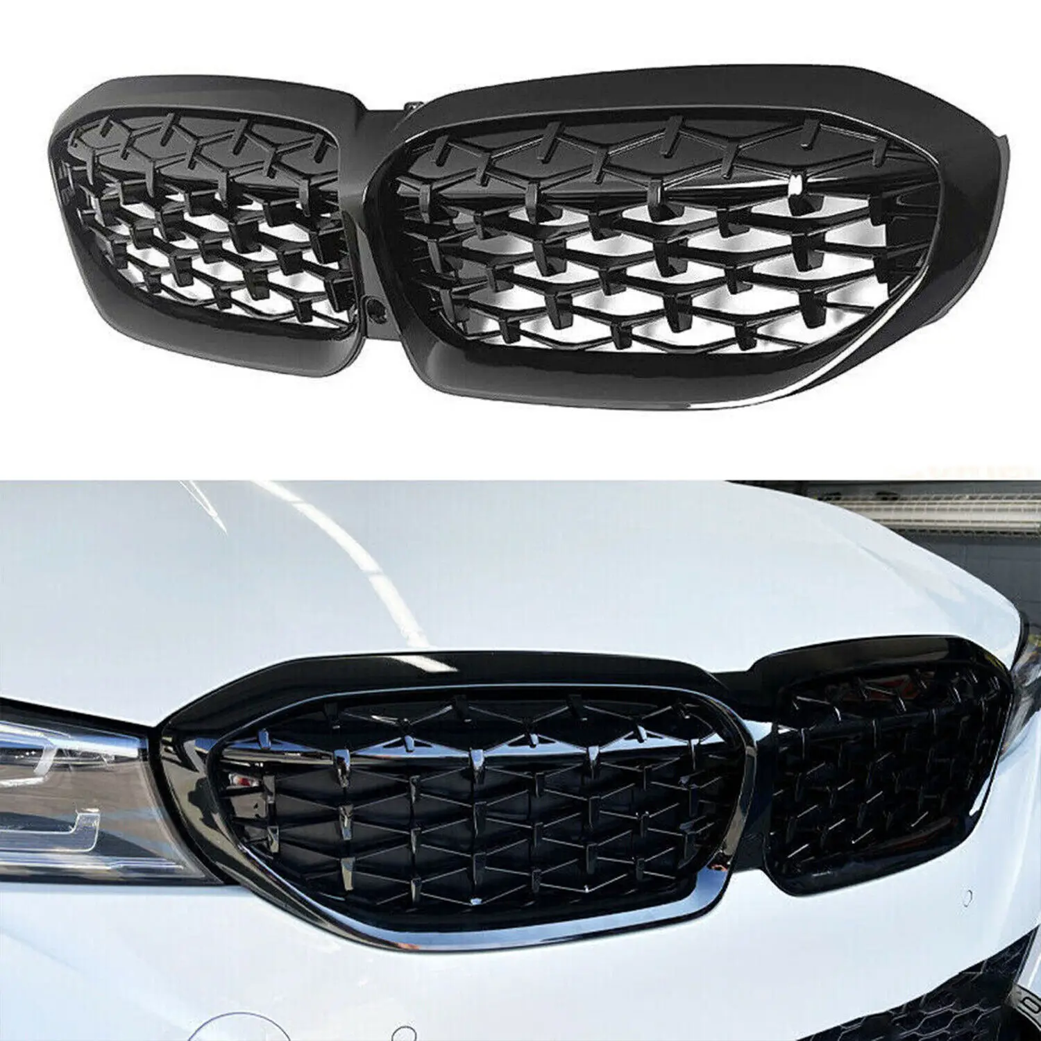 3 Series G20/G21 - Gloss Black Front Kidney Grille | 2019-2025