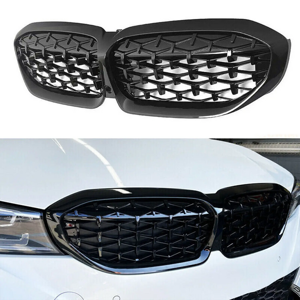 3 Series G20/G21 - Gloss Black Front Kidney Grille | 2019-2025