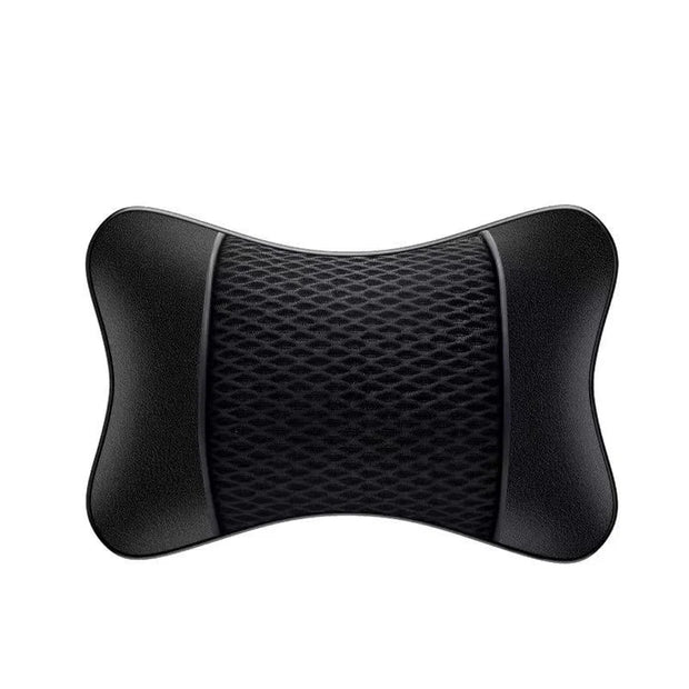 Ergonomic neck support pillow for car seat with breathable cotton padding