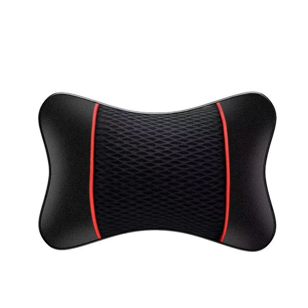 Ergonomic neck support pillow for car seat with breathable cotton padding