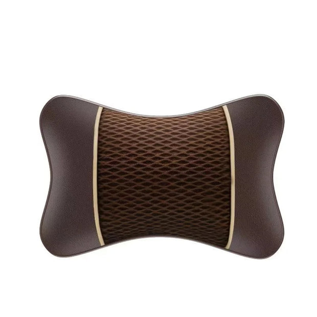 Ergonomic neck support pillow for car seat with breathable cotton padding