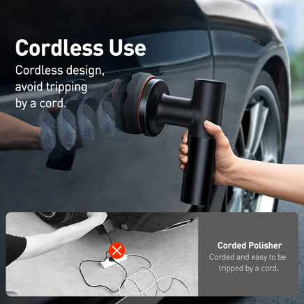 Wireless rechargeable car polishing tool for detailing and waxing