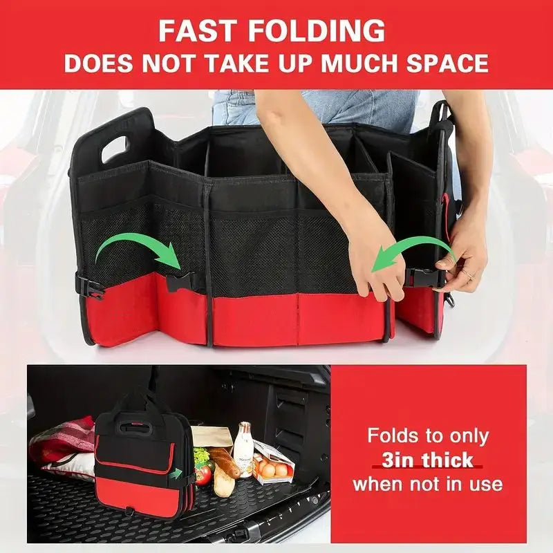 Large Car Boot Organiser – Foldable with Compartments