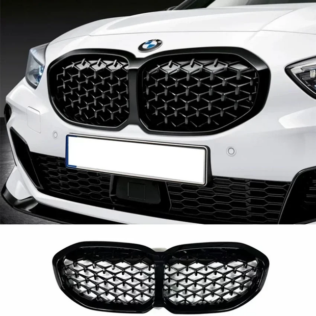 1 Series F40 - Gloss Black Front Kidney Grille | 2019-2025