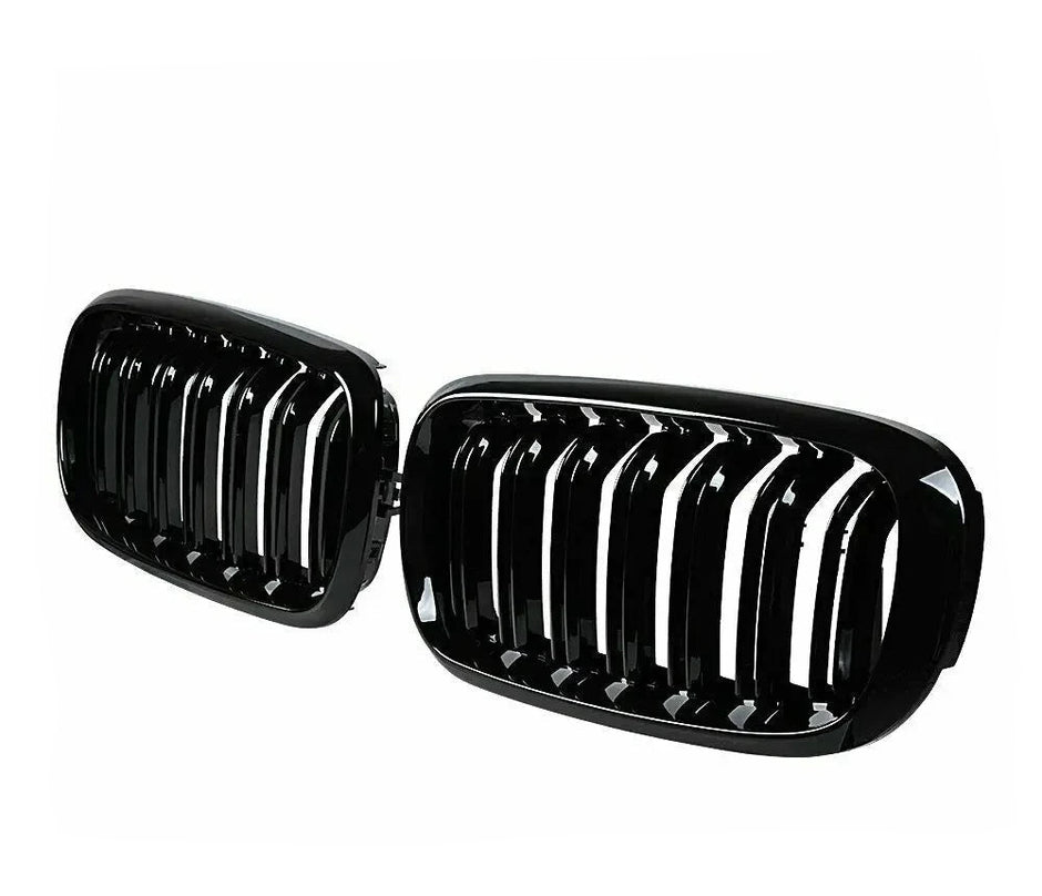 X5 X6 F15/F16/F85/F86 - Gloss Black Front Double-Slat Kidney Grille | 2014-2018