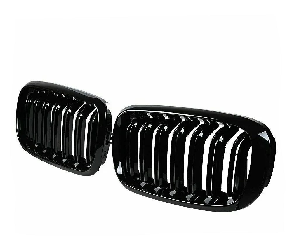 X5 X6 F15/F16/F85/F86 - Gloss Black Front Double-Slat Kidney Grille | 2014-2018