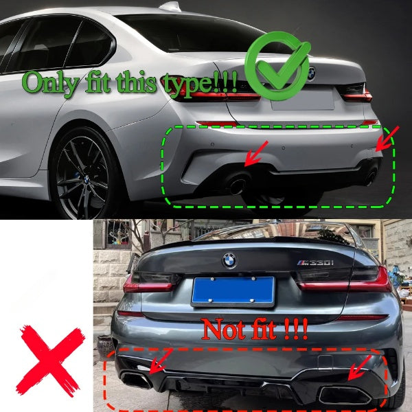 3 Series G20/G21 - Gloss Black Rear Bumper Diffuser | 2019-2022