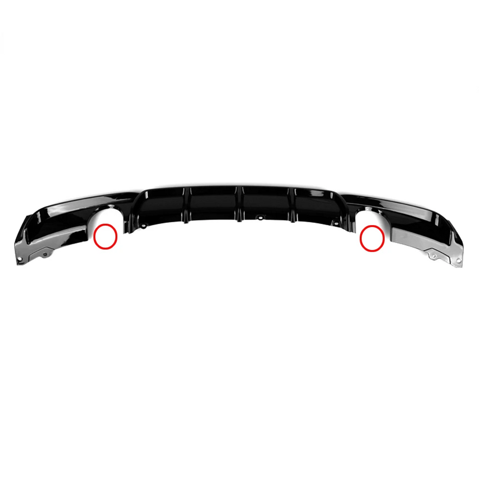 3 Series F30/F31 - Gloss Black Rear Bumper Diffuser | 2013-2019