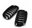 X5 X6 F15/F16/F85/F86 - Gloss Black Front Double-Slat Kidney Grille | 2014-2018