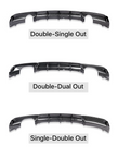 3 Series F30/F31 - Gloss Black Rear Bumper Diffuser | 2013-2019