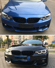 4 Series F32/F33/F36 - Gloss Black Front Double-Slat Kidney Grille | 2014-2018