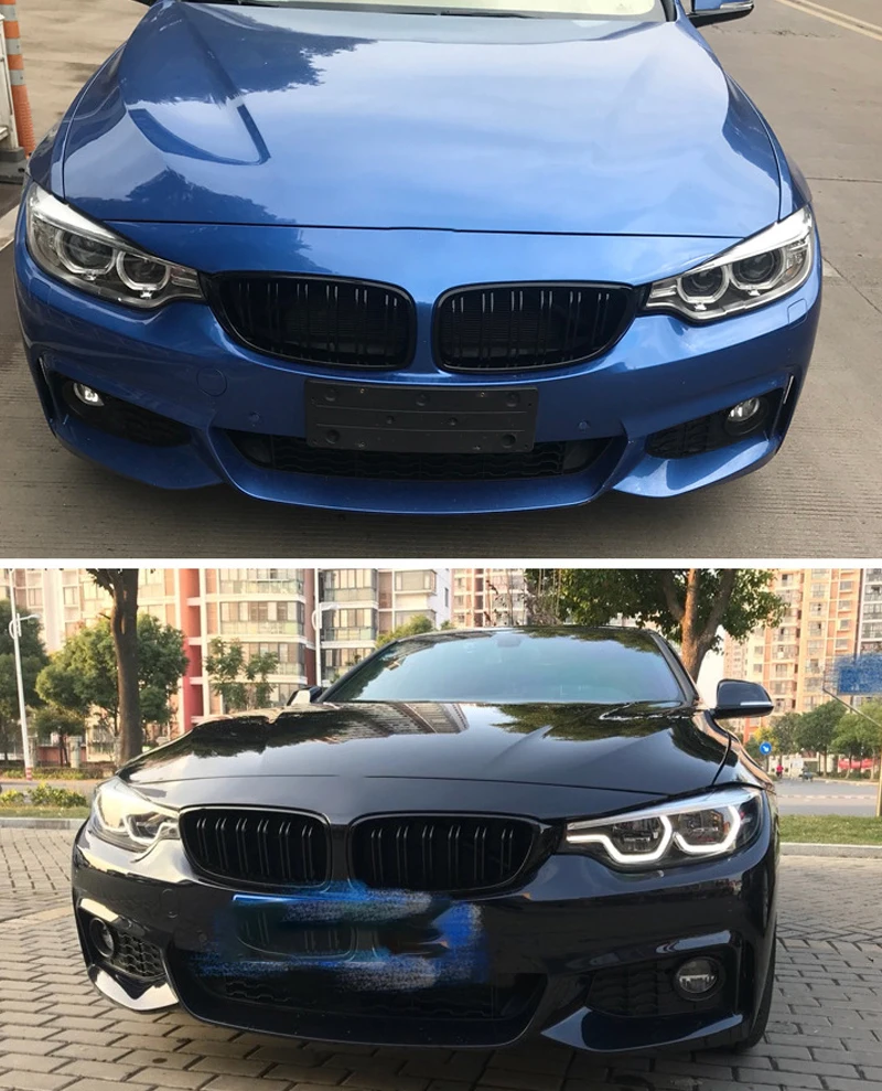 4 Series F32/F33/F36 - Gloss Black Front Double-Slat Kidney Grille | 2014-2018