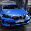 1 Series F40 - Gloss Black / Carbon Look Front Bumper Lip Spoiler | 2020-2025