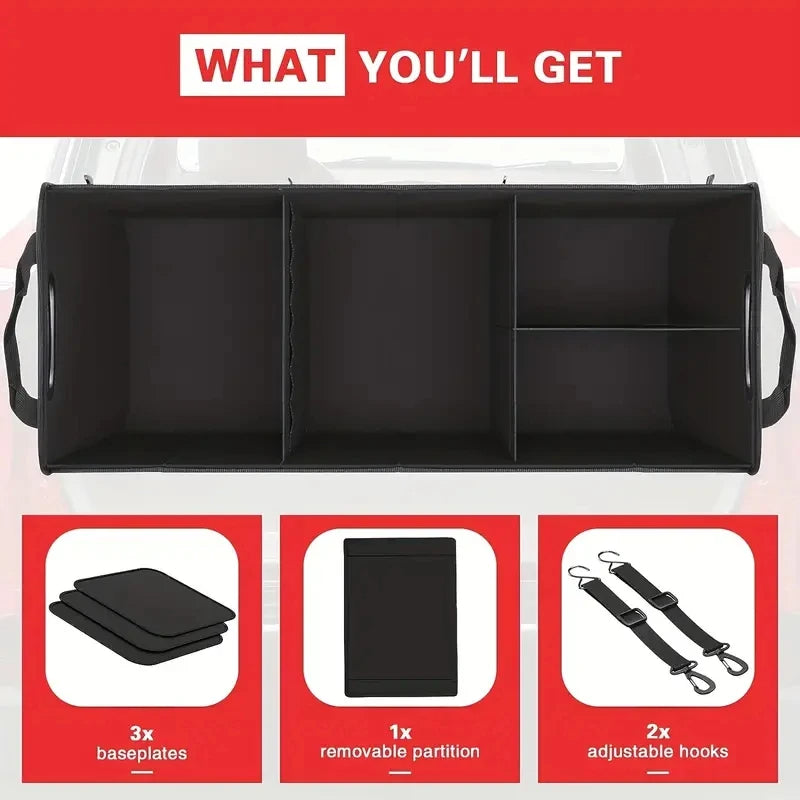 Large Car Boot Organiser – Foldable with Compartments