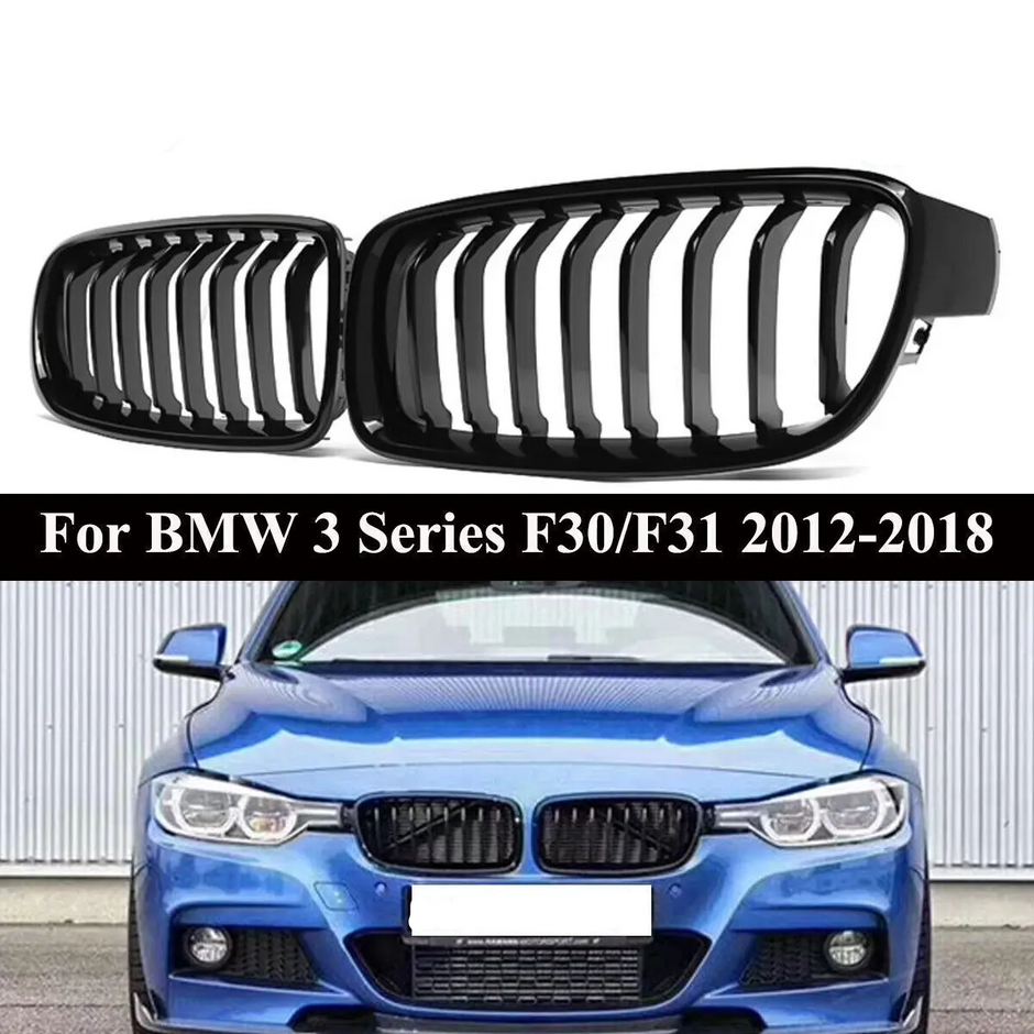 3 Series F30/F31 - Gloss Black Front Kidney Grille | 2012-2019