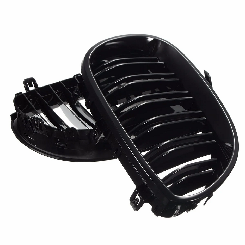 5 Series E60/E61 - Gloss Black Double Slat Front Kidney Grille | 2003–2010
