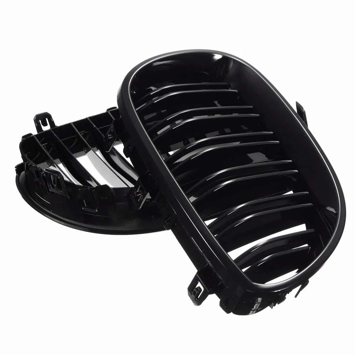 5 Series E60/E61 - Gloss Black Double Slat Front Kidney Grille | 2003–2010