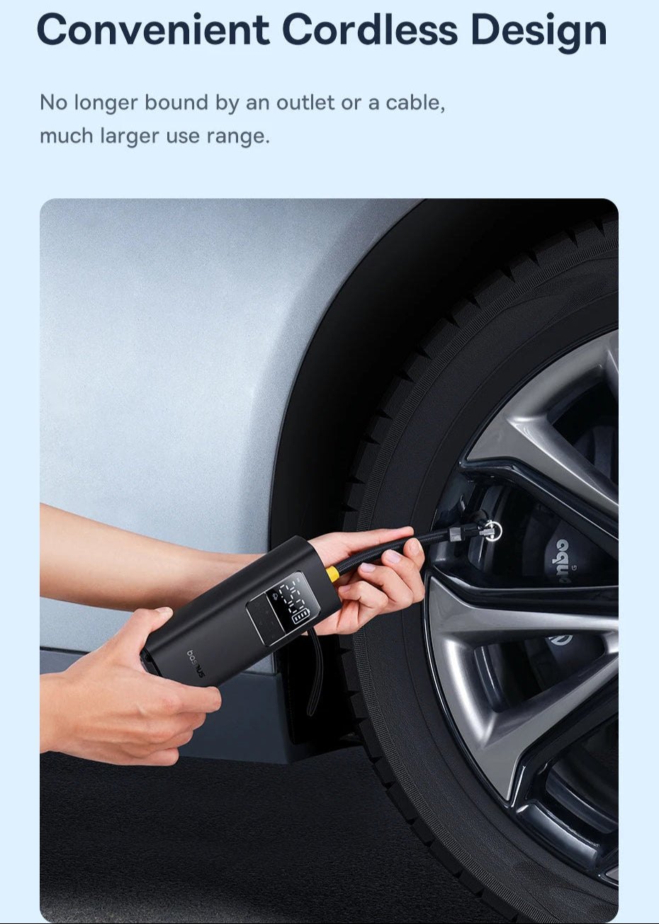 Smart Digital Portable Tyre Inflator – Cordless Air Pump for Car, Bike & More