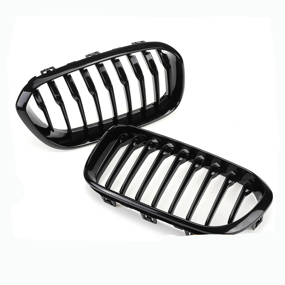 1 Series F20/F21 - Gloss Black Front Kidney Grille | 2015-2019 LCI
