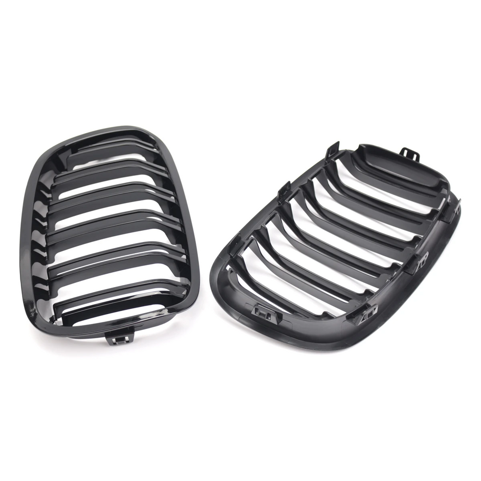 1 Series F20/F21 - Gloss Black Front Kidney Grille | 2011-2015 Pre-LCI