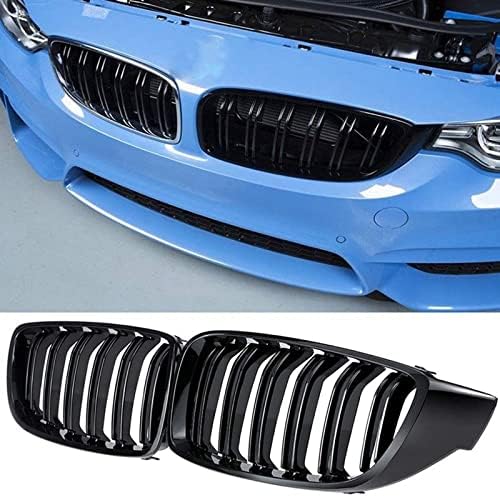 4 Series F32/F33/F36 - Gloss Black Front Double-Slat Kidney Grille | 2014-2018