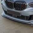 1 Series F40 - Gloss Black / Carbon Look Front Bumper Lip Spoiler | 2020-2025