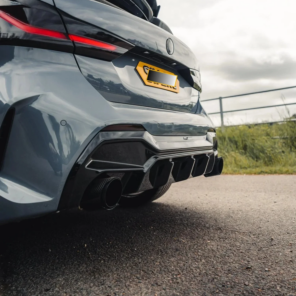 1 Series F40 - Gloss Black Rear Bumper Diffuser | 2019-2025