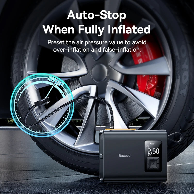 High-Power Dual Cylinder Cordless Tyre Inflator – 250W Portable Air Pump