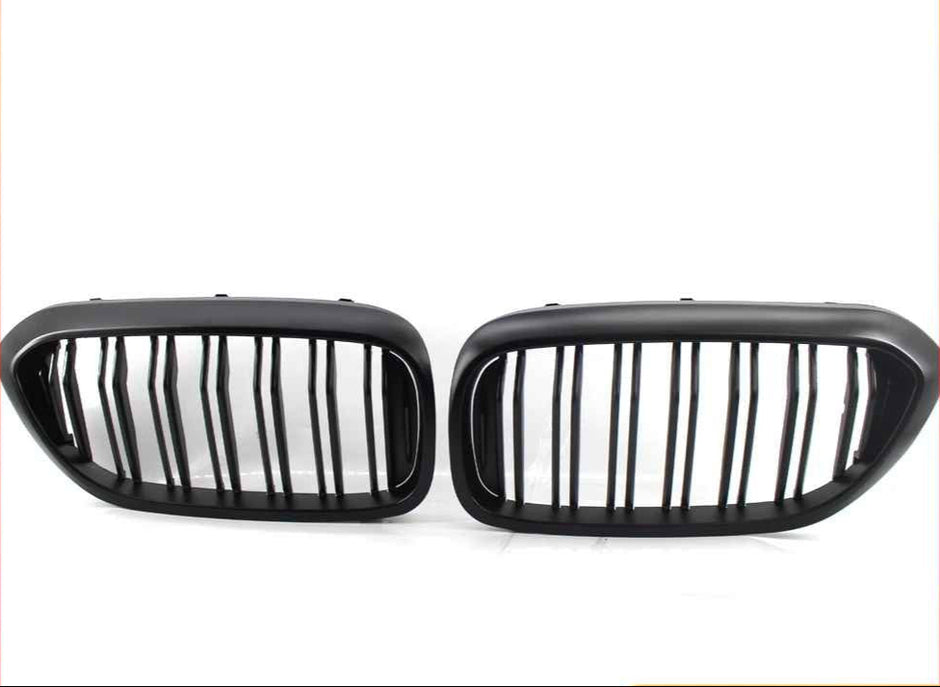 5 Series G30/G31/F90 - Gloss Black / Matte Black Front Double-Slat Kidney Grille | 2017-2019