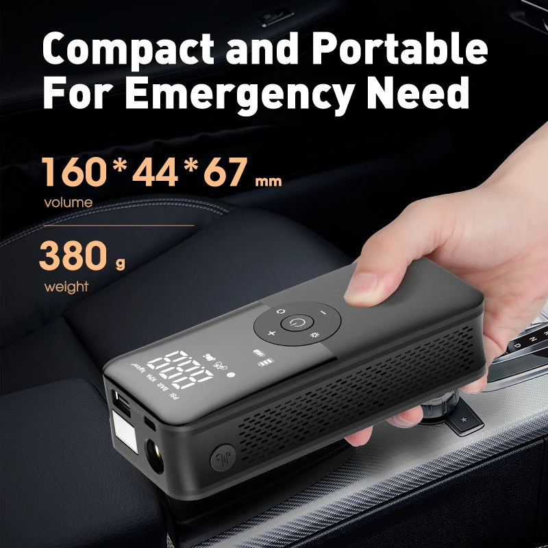 Portable Rechargeable Tyre Inflator with Digital Display