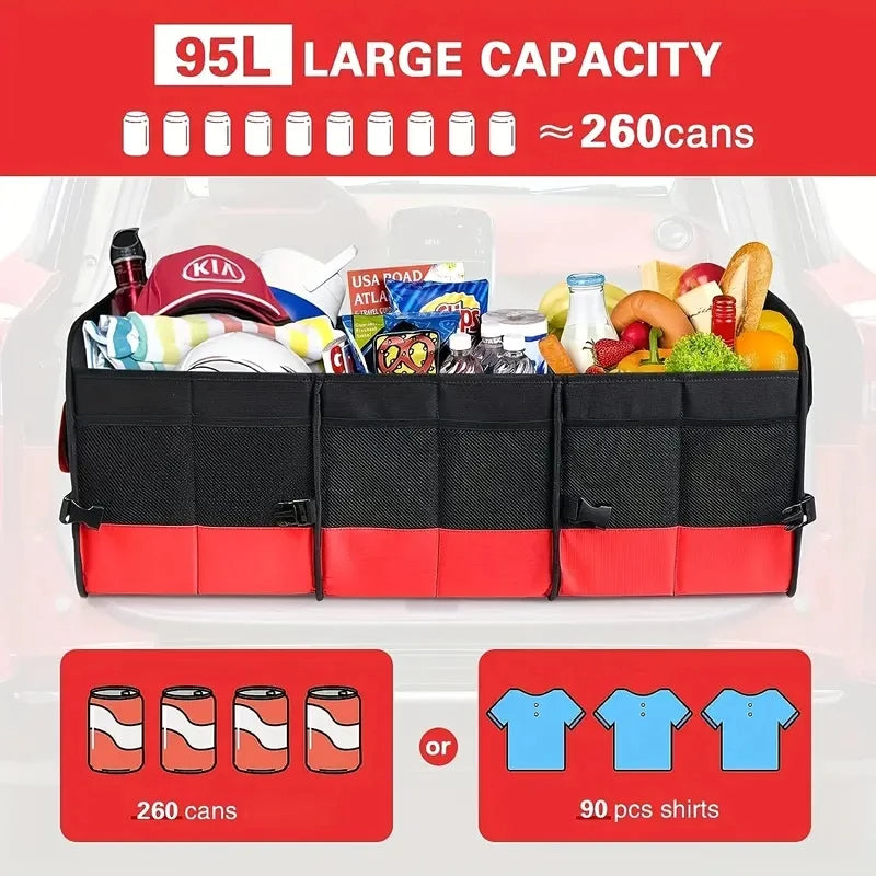 Large Car Boot Organiser – Foldable with Compartments