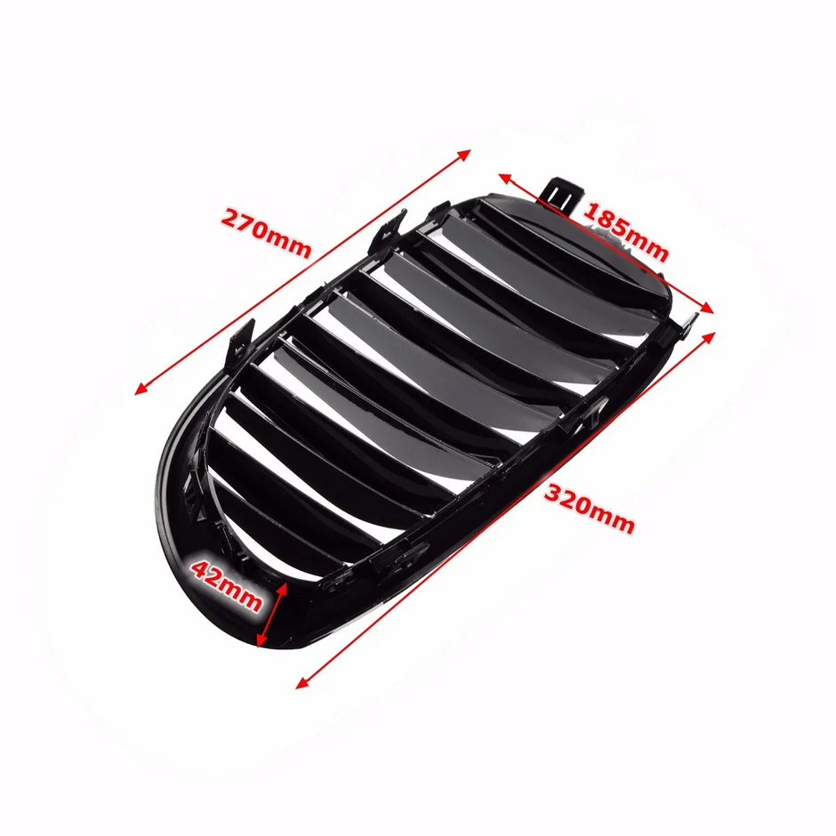 5 Series E60/E61 - Gloss Black Double Slat Front Kidney Grille | 2003–2010