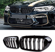 5 Series G30/G31/F90 - Gloss Black / Matte Black Front Double-Slat Kidney Grille | 2017-2019