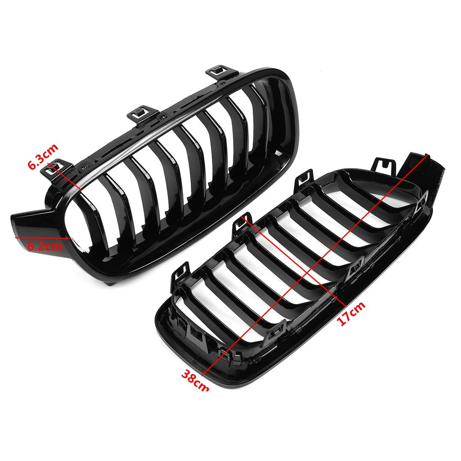 3 Series F30/F31 - Gloss Black Front Kidney Grille | 2012-2019