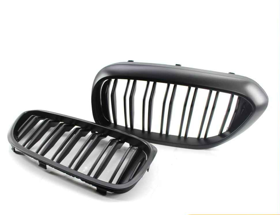 5 Series G30/G31/F90 - Gloss Black / Matte Black Front Double-Slat Kidney Grille | 2017-2019