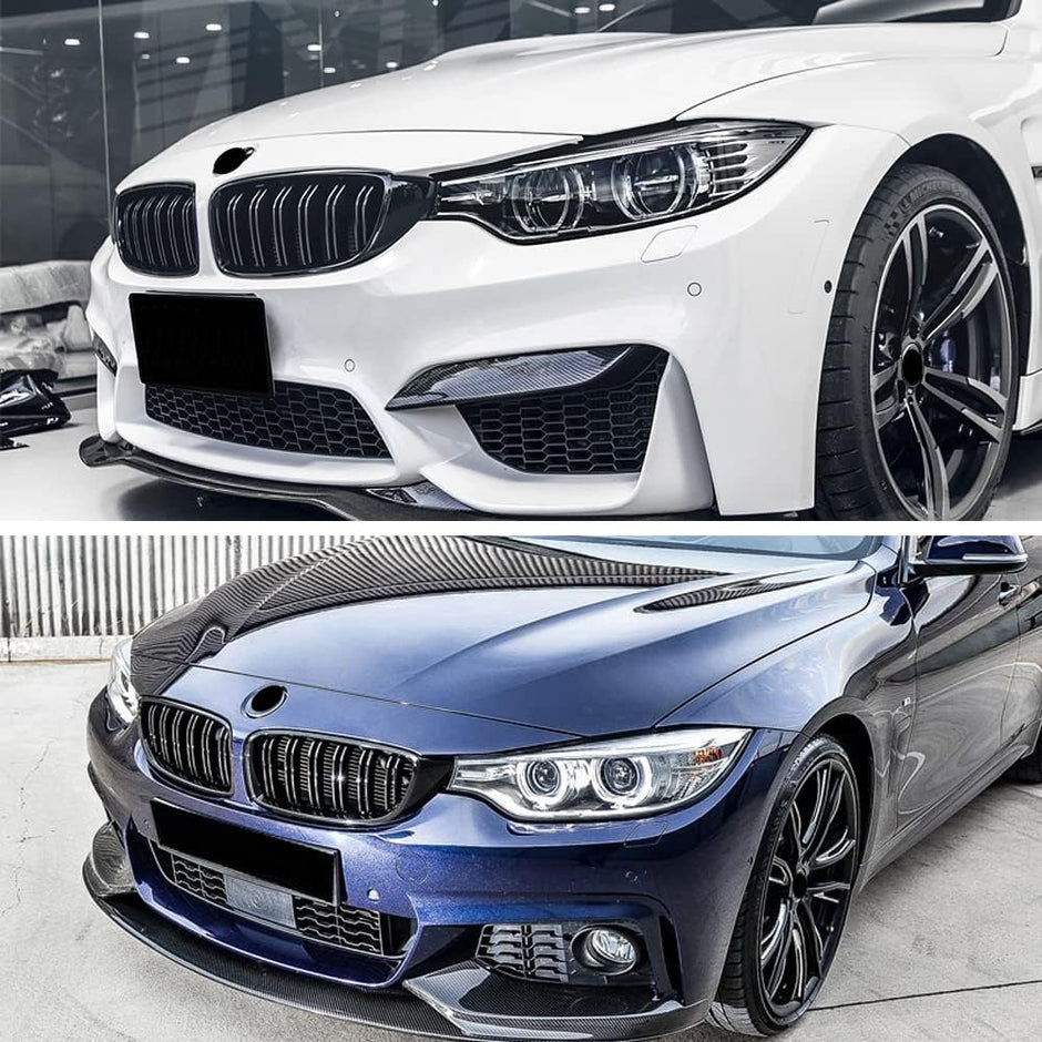 4 Series F32/F33/F36 - Gloss Black Front Double-Slat Kidney Grille | 2014-2018